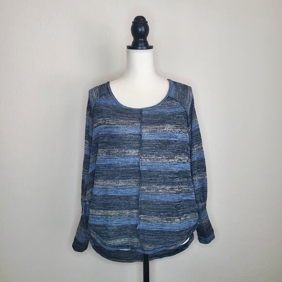 Free People Blue Striped Pullover Sweater XS - Picture 1 of 8